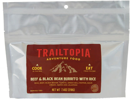 Trailtopia Beef and Black Bean Burrito GF - Delicious Gluten-Free Snack for Active Lifestyles