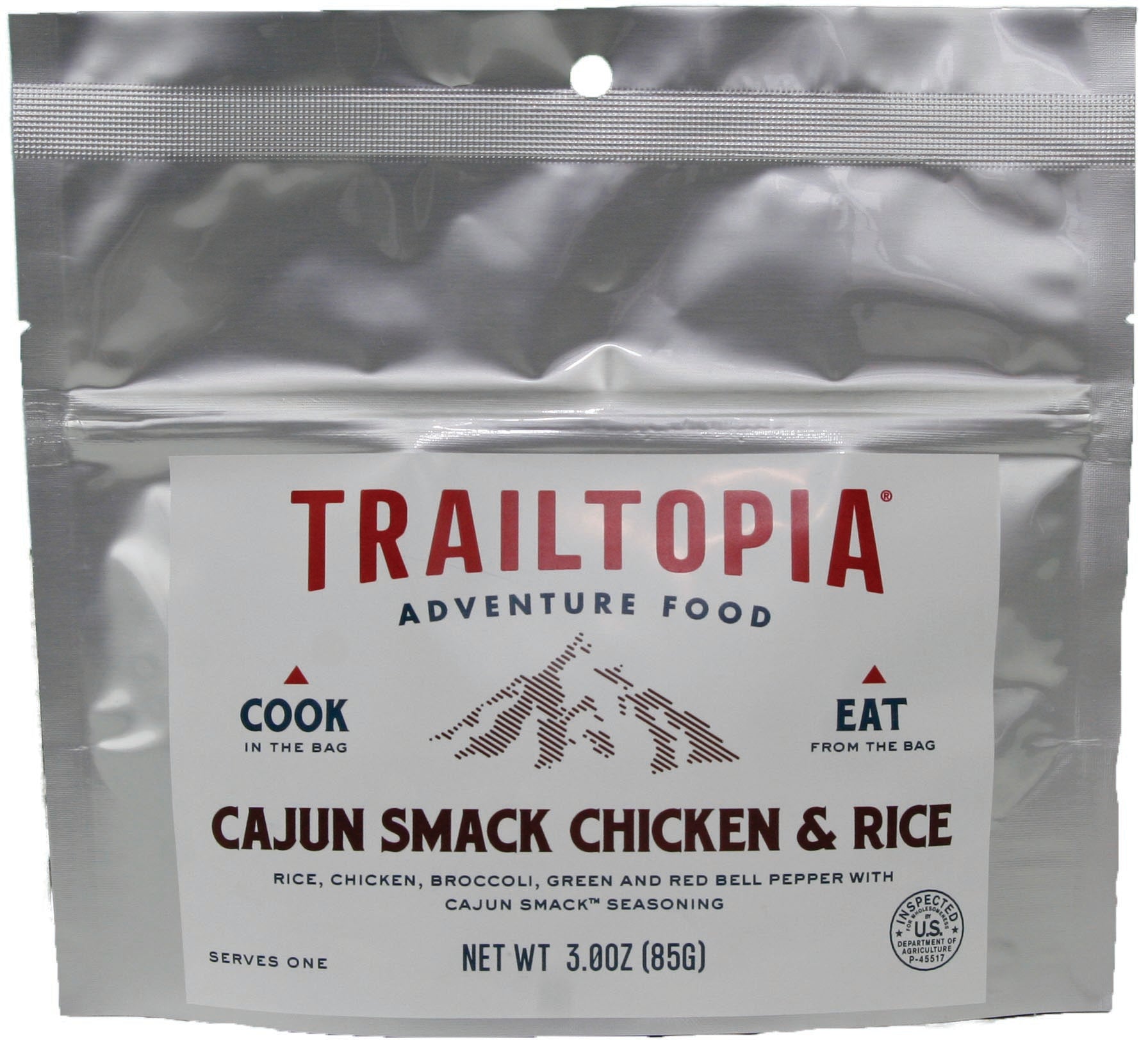 TrailTopia Cajun Chicken and Rice Gluten-Free Single Serve Meal
