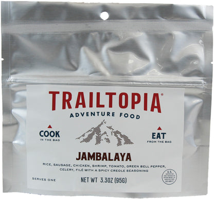 Trailtopia Jambalaya GF Single Serving - Gluten-Free Ready-to-Eat Meal