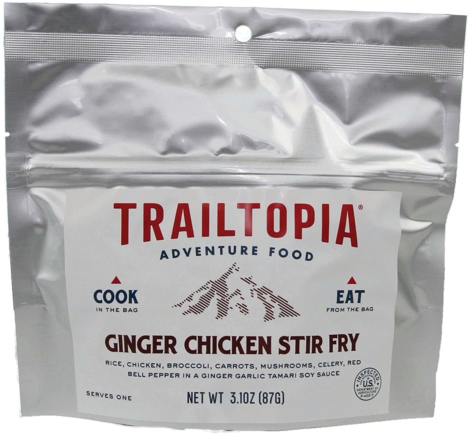 Trailtopia Ginger Chicken GF Single Serve - Gluten-Free Meal for Active Lifestyles