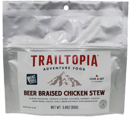 TRAILTOPIA Beer Chicken Stew Single Serving - Delicious and Convenient Trail Food