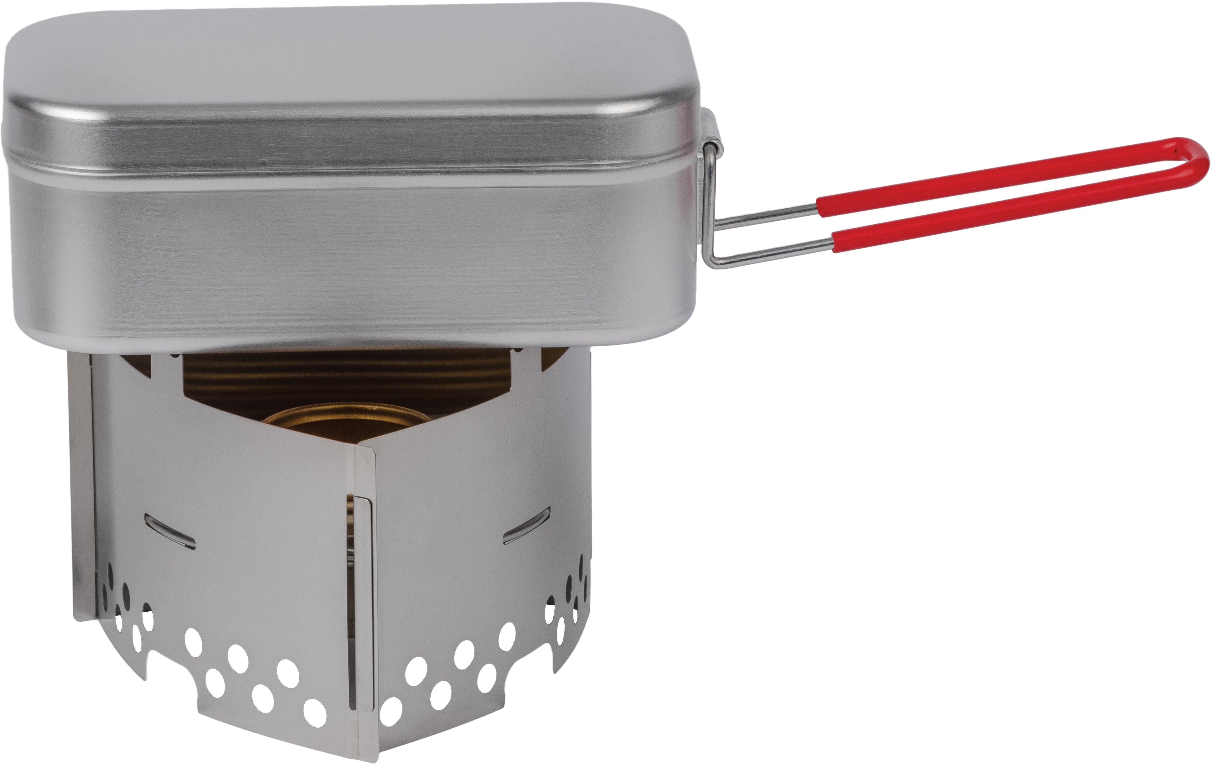 TRANGIA Mess Tin Small with Red Handle - Compact & Durable Camping Cookware by TRANGIA