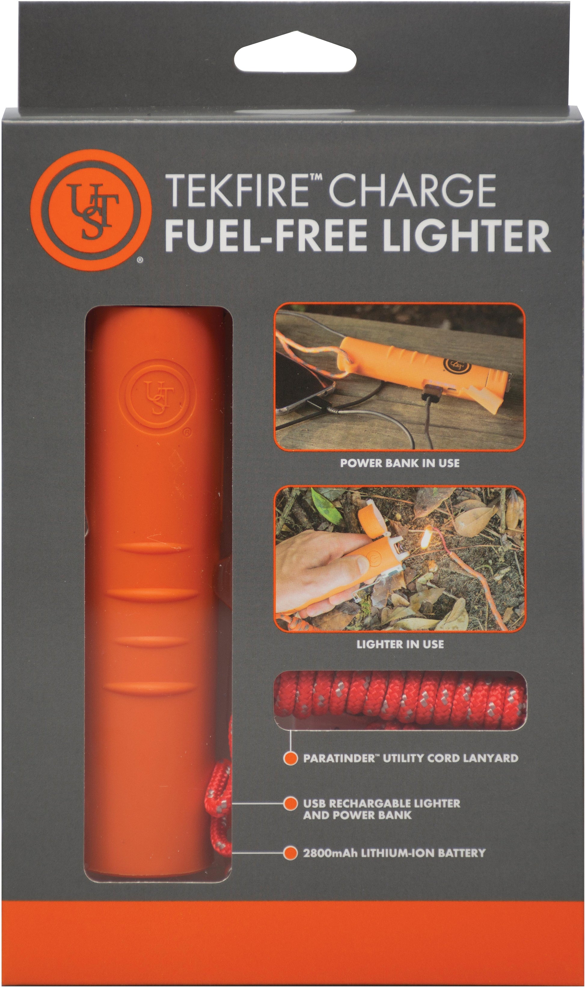 UST Tekfire Fuelfree Lighter - Reliable Windproof Reusable Flame