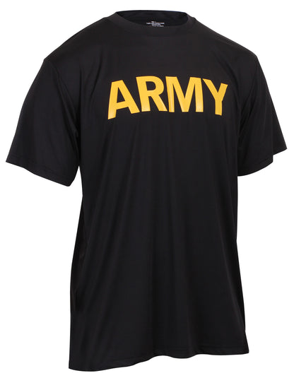 Rothco Performance PT Shirt Size Small - Breathable Army Workout Top with Gold 'ARMY' Lettering