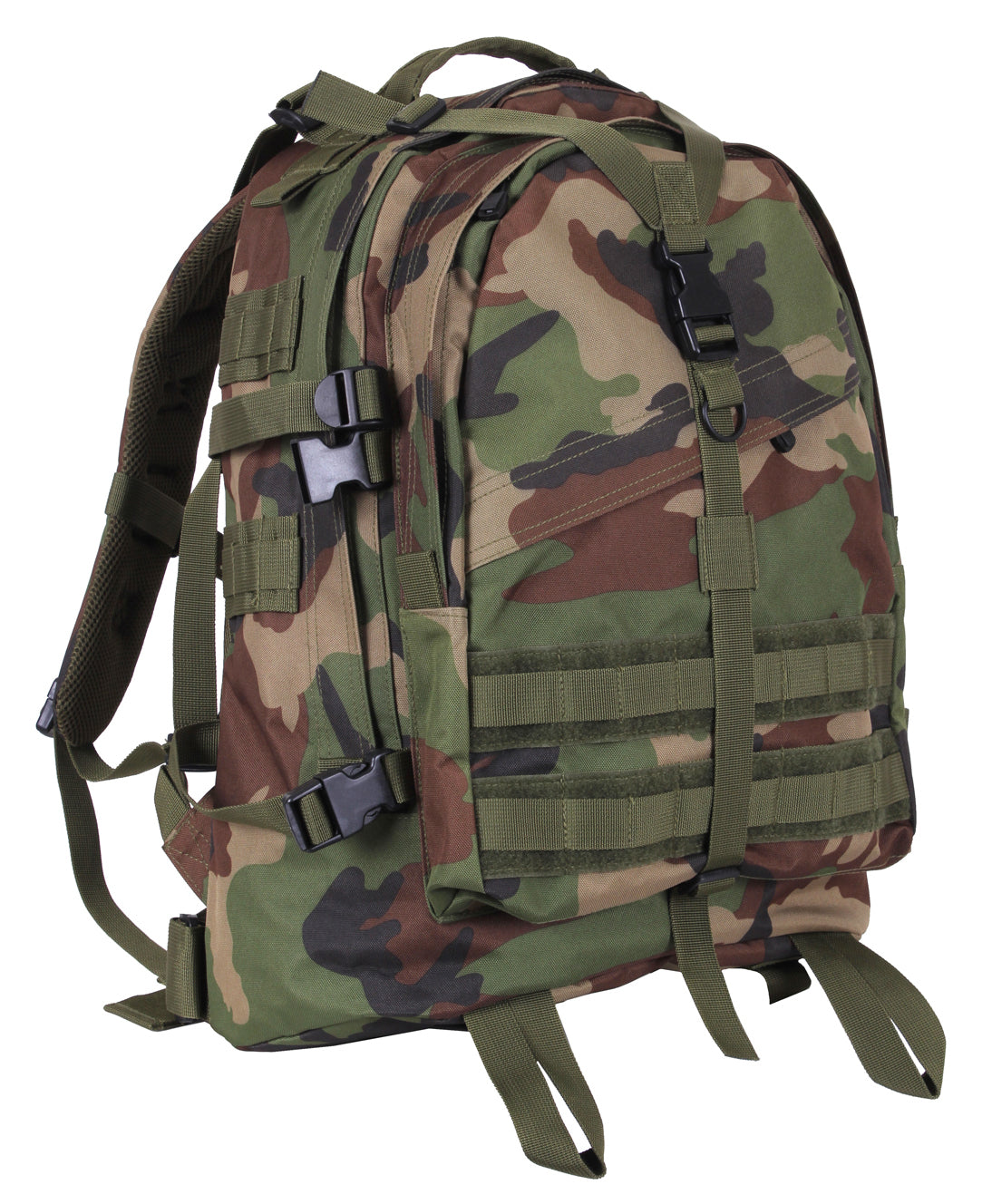 Rothco Large Camo Transport Pack Woodland Camo – Durable Tactical Backpack with MOLLE Compatibility