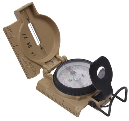 Cammenga G.I. Military Phosphorescent Lensatic Compass in Coyote Brown, Part Number 445