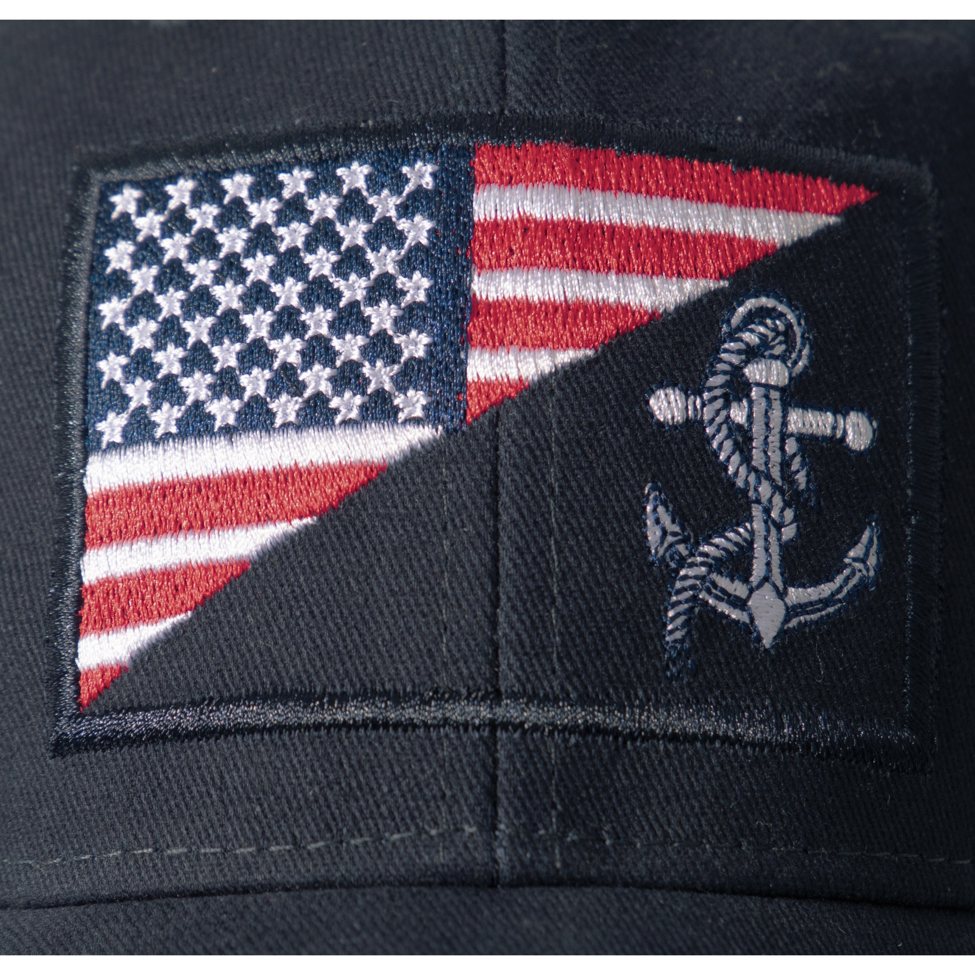 Rothco US Navy Anchor & Flag Low Profile Cap - Navy Blue, Part 10169