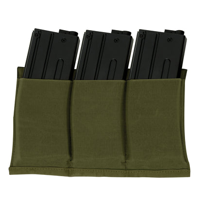 Rothco Lightweight 3 Mag Elastic Retention Pouch Olive Drab – Tactical Magazine Carrier