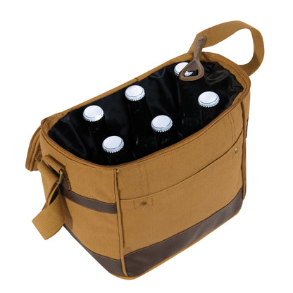 Rothco Canvas Insulated Cooler Bag in Coyote Brown - Part 26080