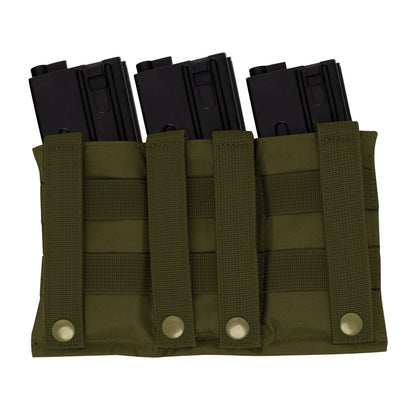Rothco Lightweight 3 Mag Elastic Retention Pouch Olive Drab – Tactical Magazine Carrier