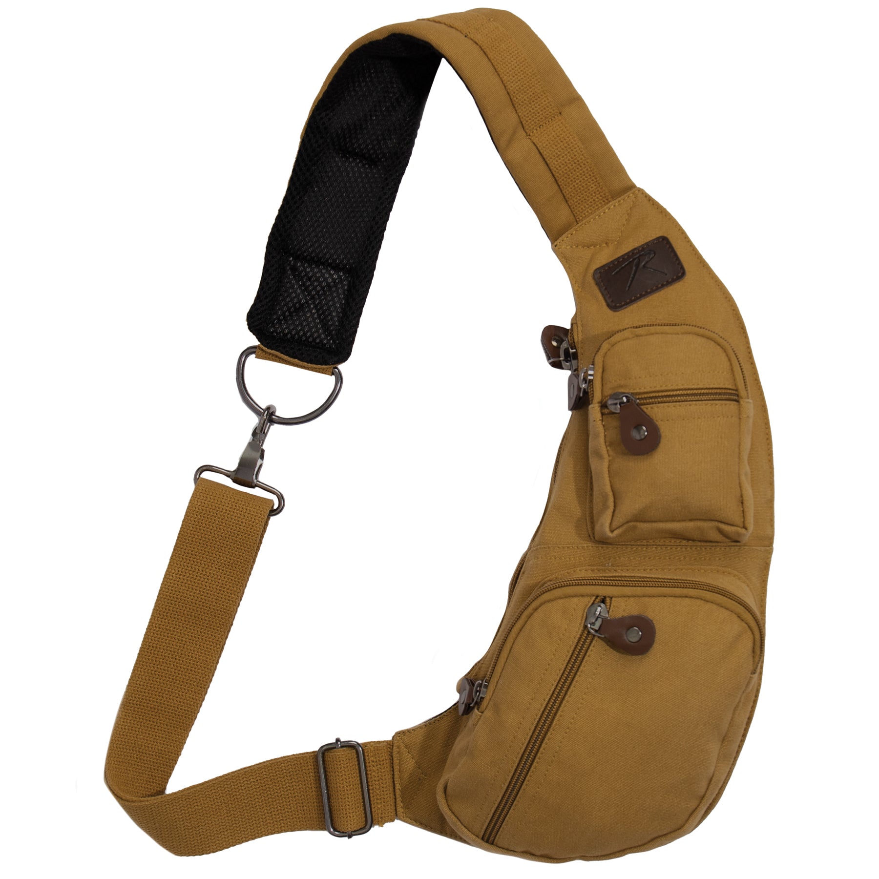 Rothco Crossbody Canvas Sling Bag in Coyote Brown – Versatile Travel and Everyday Carry Solution