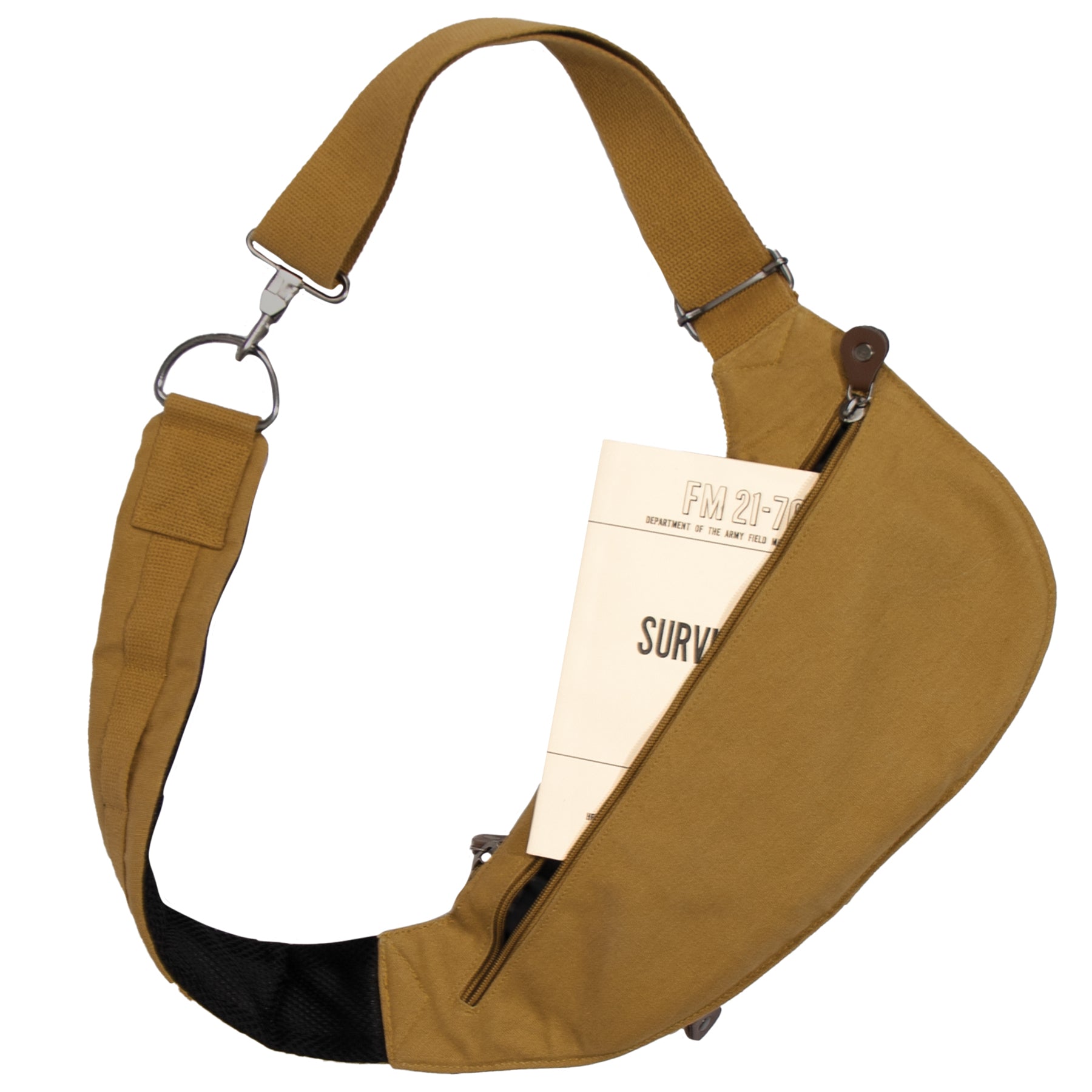 Rothco Crossbody Canvas Sling Bag in Coyote Brown – Versatile Travel and Everyday Carry Solution