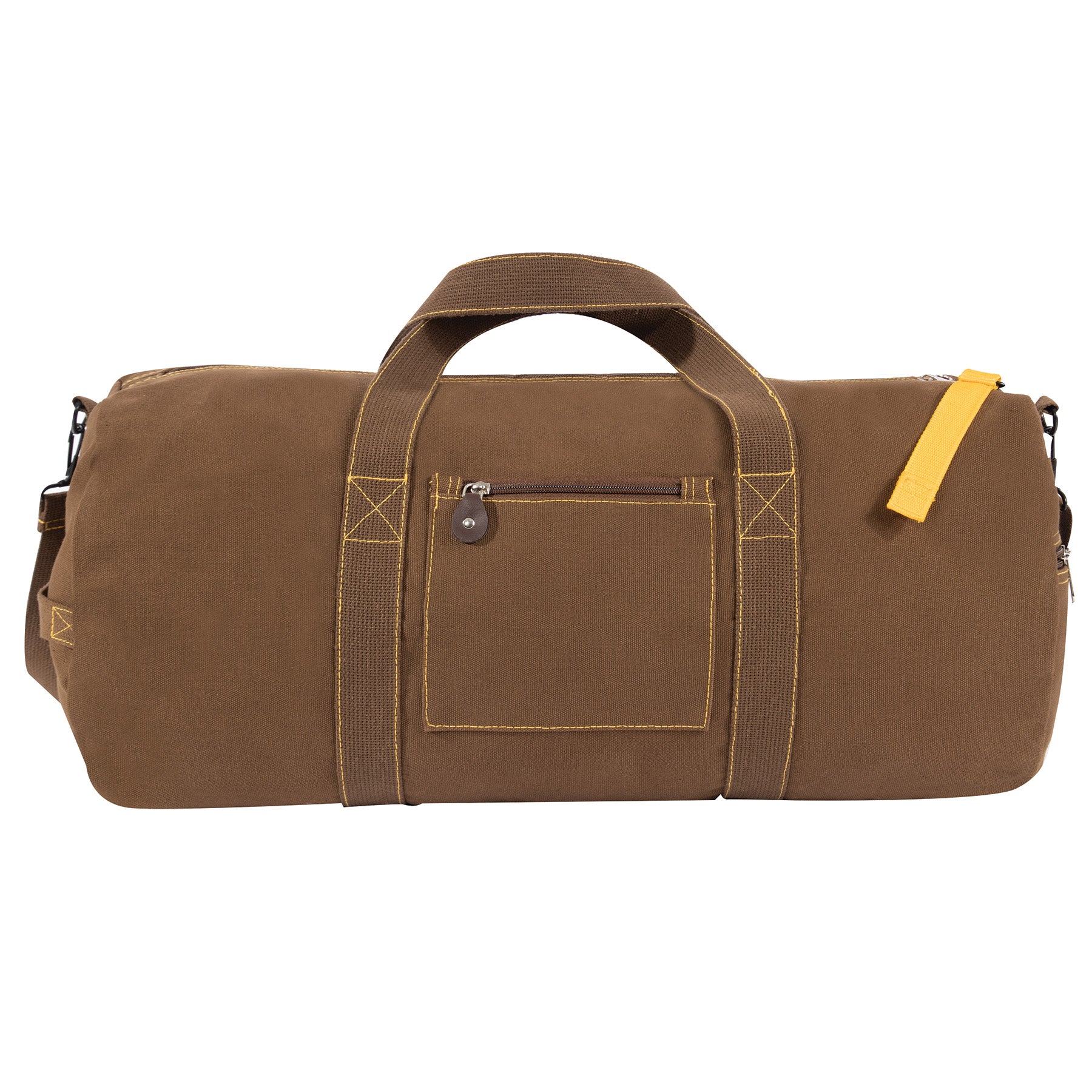 Rothco Canvas Equipment Bag Earth Brown, 24-Inch duffle with Heavy-Duty Construction and Adjustable Shoulder Strap