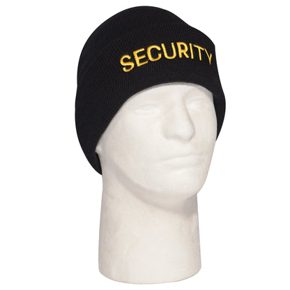 Rothco Embroidered Security Watch Cap - Black & Gold, Part Number 54420