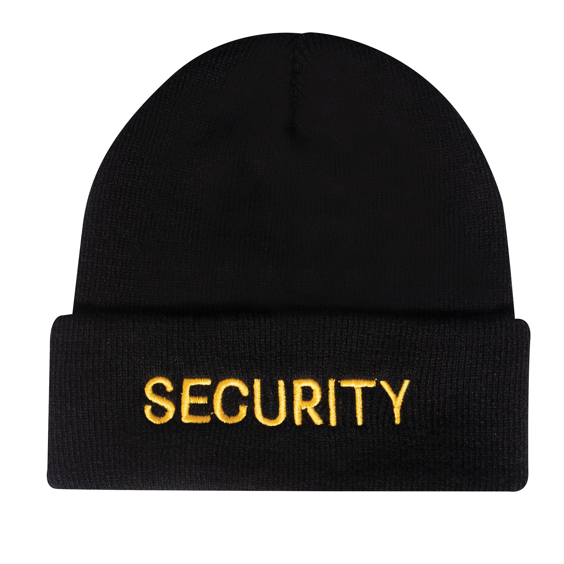 Rothco Embroidered Security Watch Cap - Black & Gold, Part Number 54420