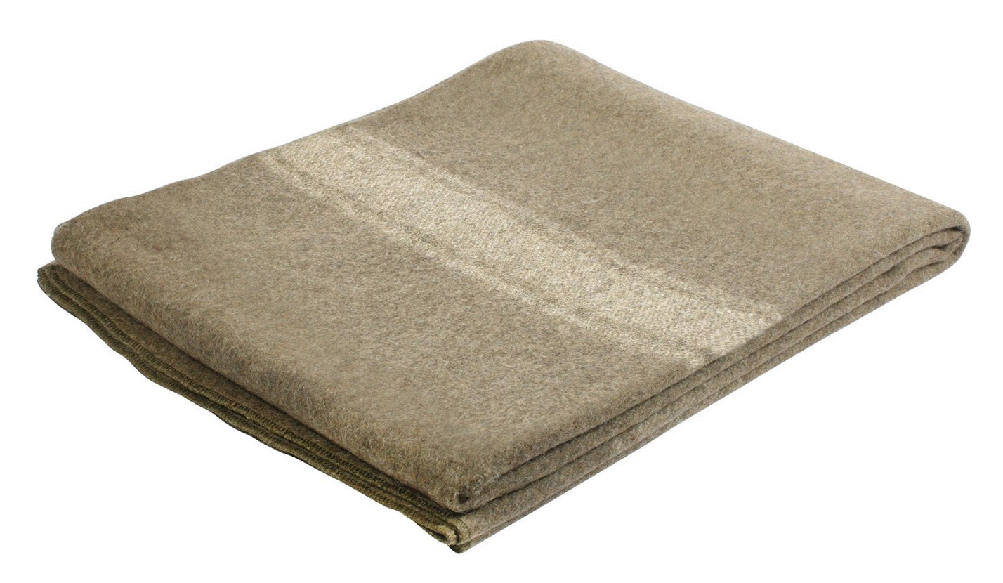 Rothco European Surplus Style Wool Blanket - 66 x 90 Inches, Military-Grade Outdoor Blanket