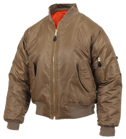 Rothco MA-1 Flight Jacket in Coyote Brown, Size Large