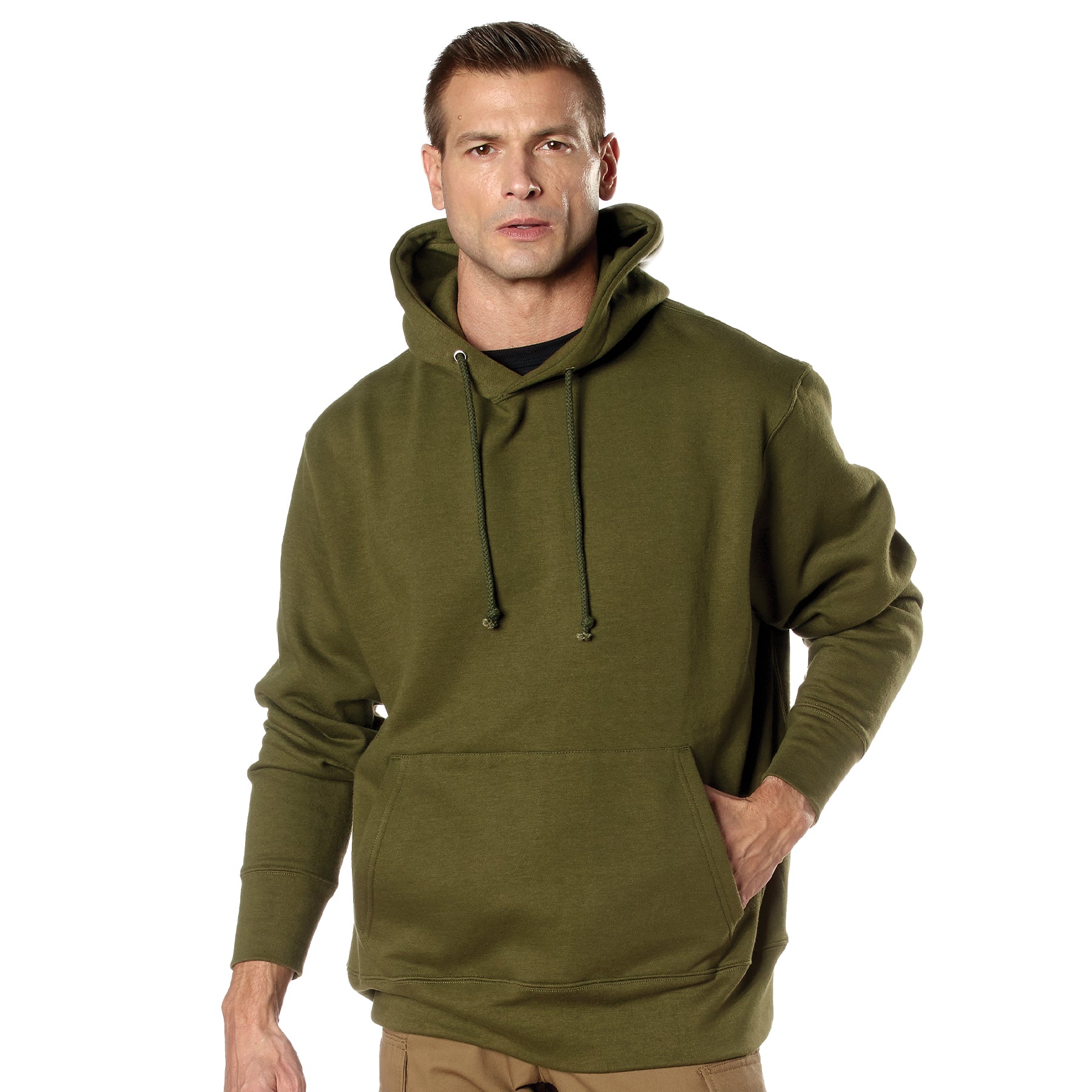 Rothco Every Day Pullover Hooded Sweatshirt in Olive Drab Size Large