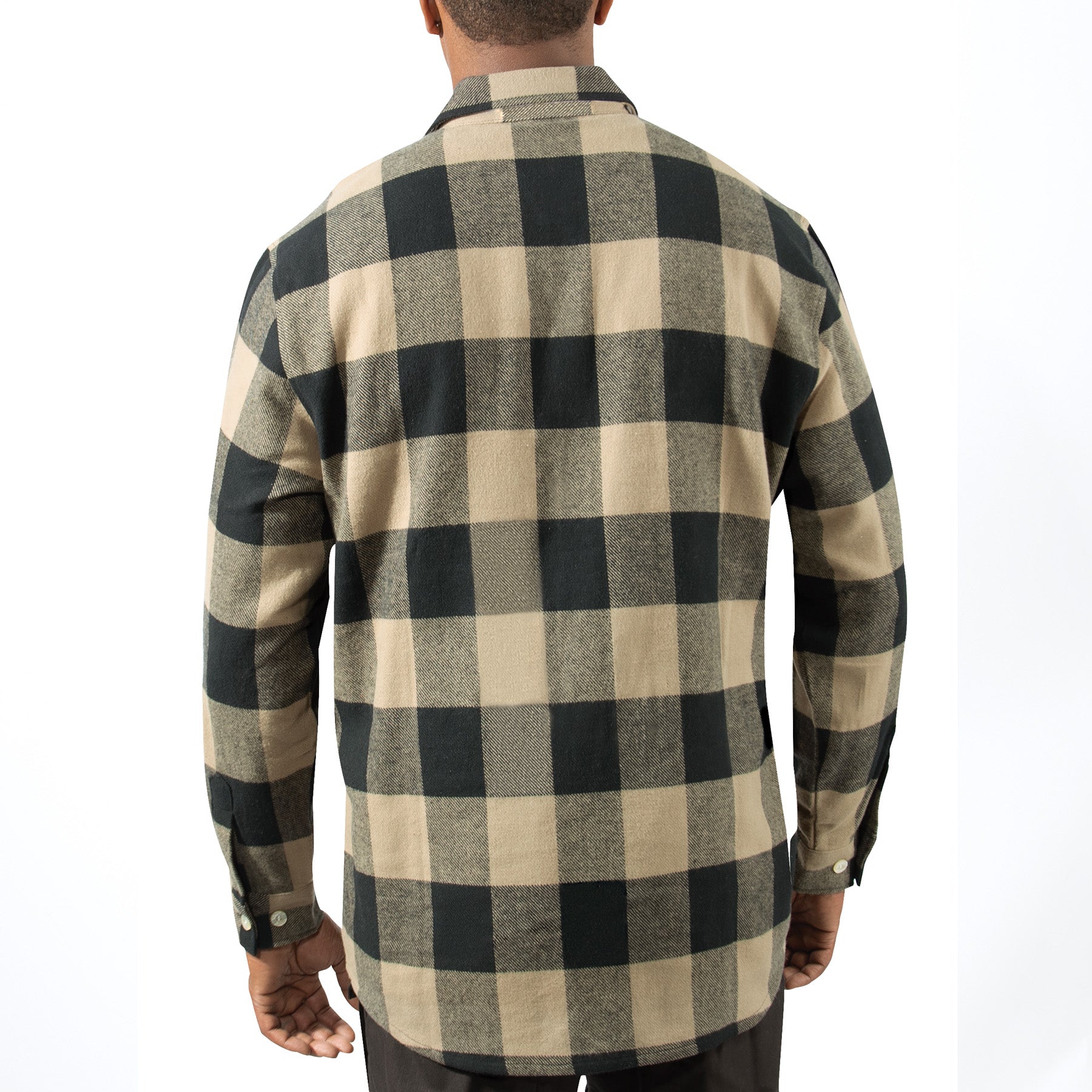 Rothco Extra Heavyweight Buffalo Plaid Flannel Shirt Coyote Brown Size Small