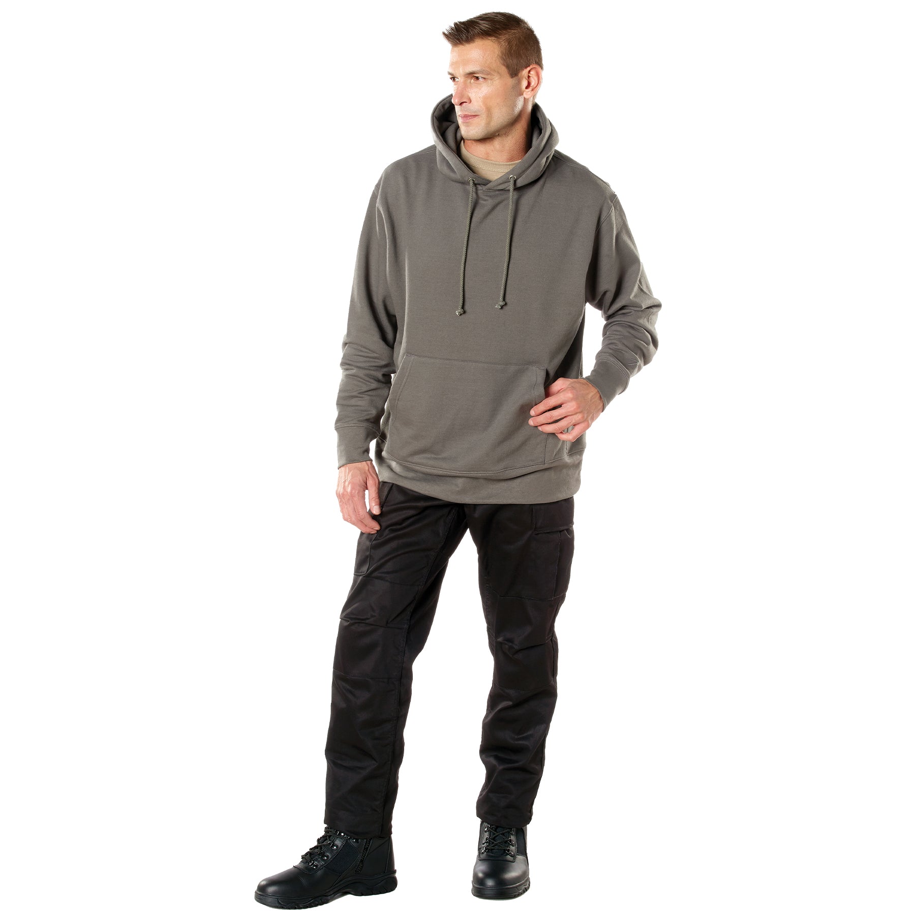 Rothco Every Day Pullover Hooded Sweatshirt in Gunmetal Grey, Size Small