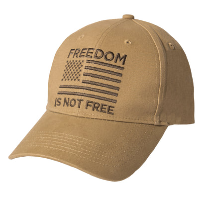 Rothco Freedom Is Not Free Low Profile Cap in Coyote Brown