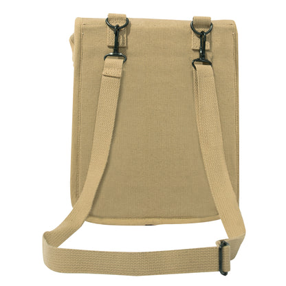 Rothco Canvas Map Case Shoulder Bag Khaki - Durable Outdoor Carryall