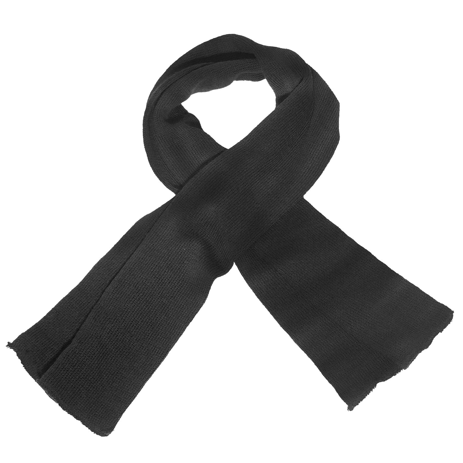 Rothco Military Wool Scarf Black - 100% Wool, Double-Layer Design, 56 Inches Long