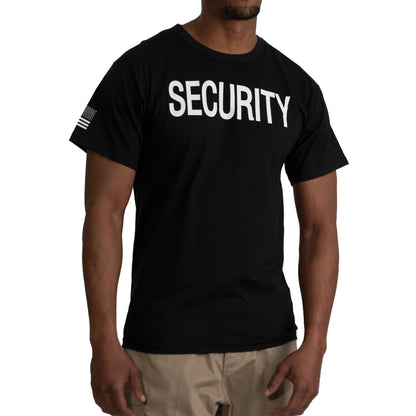 Rothco 2-Sided Security T-Shirt with US Flag on Sleeve - Size XL