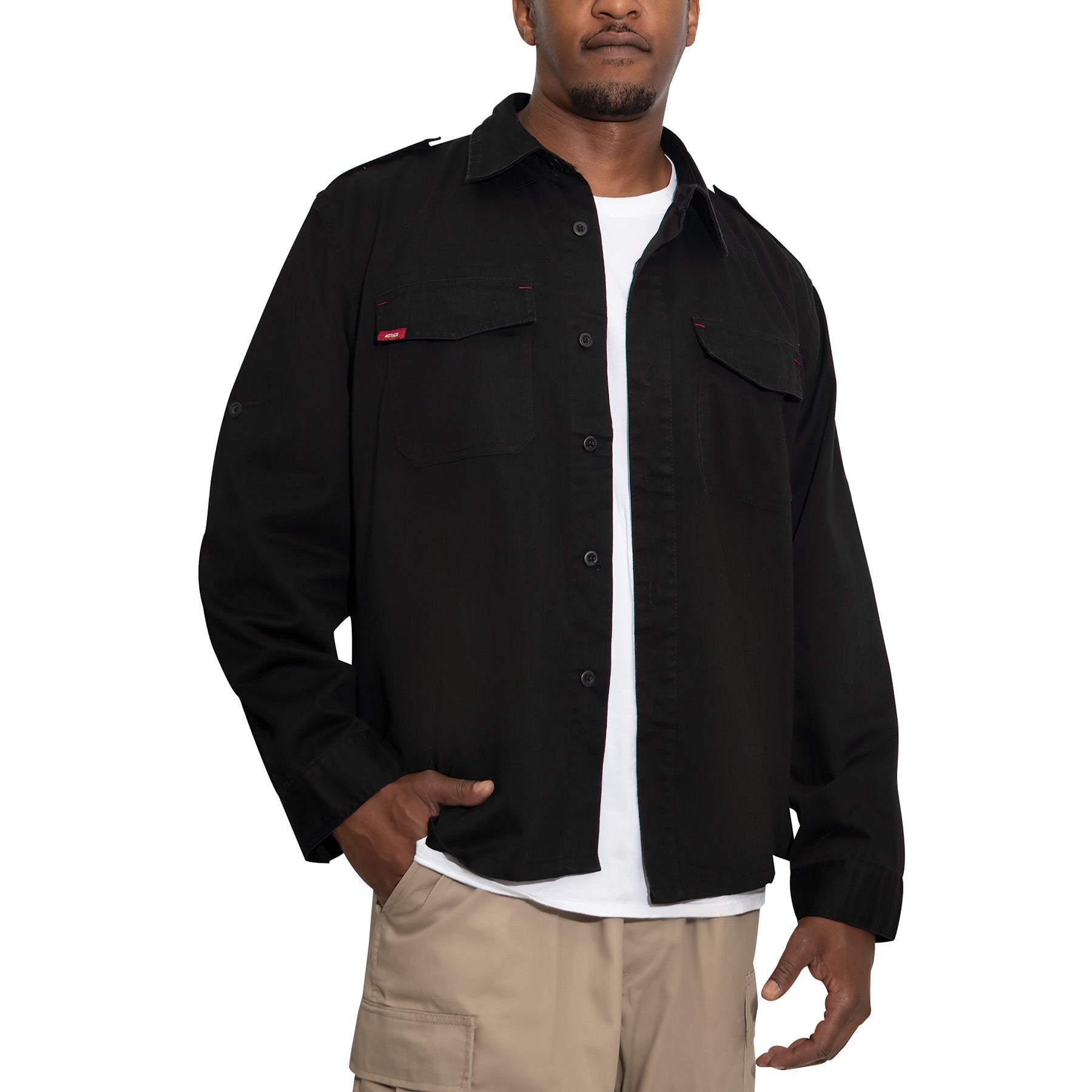 Rothco Vintage Fatigue Shirt 3XL in Black - Durable Military-Style Workwear