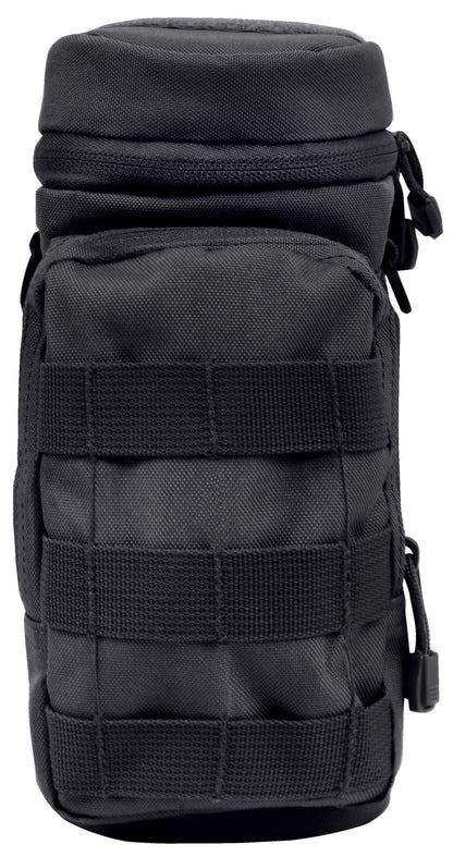 Rothco MOLLE Compatible Water Bottle Pouch Black – Durable Polyester Outdoor Hydration Carrier