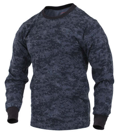 Rothco Long Sleeve Digital Camo T-Shirt - Midnight Digital Camo, Size 2XL