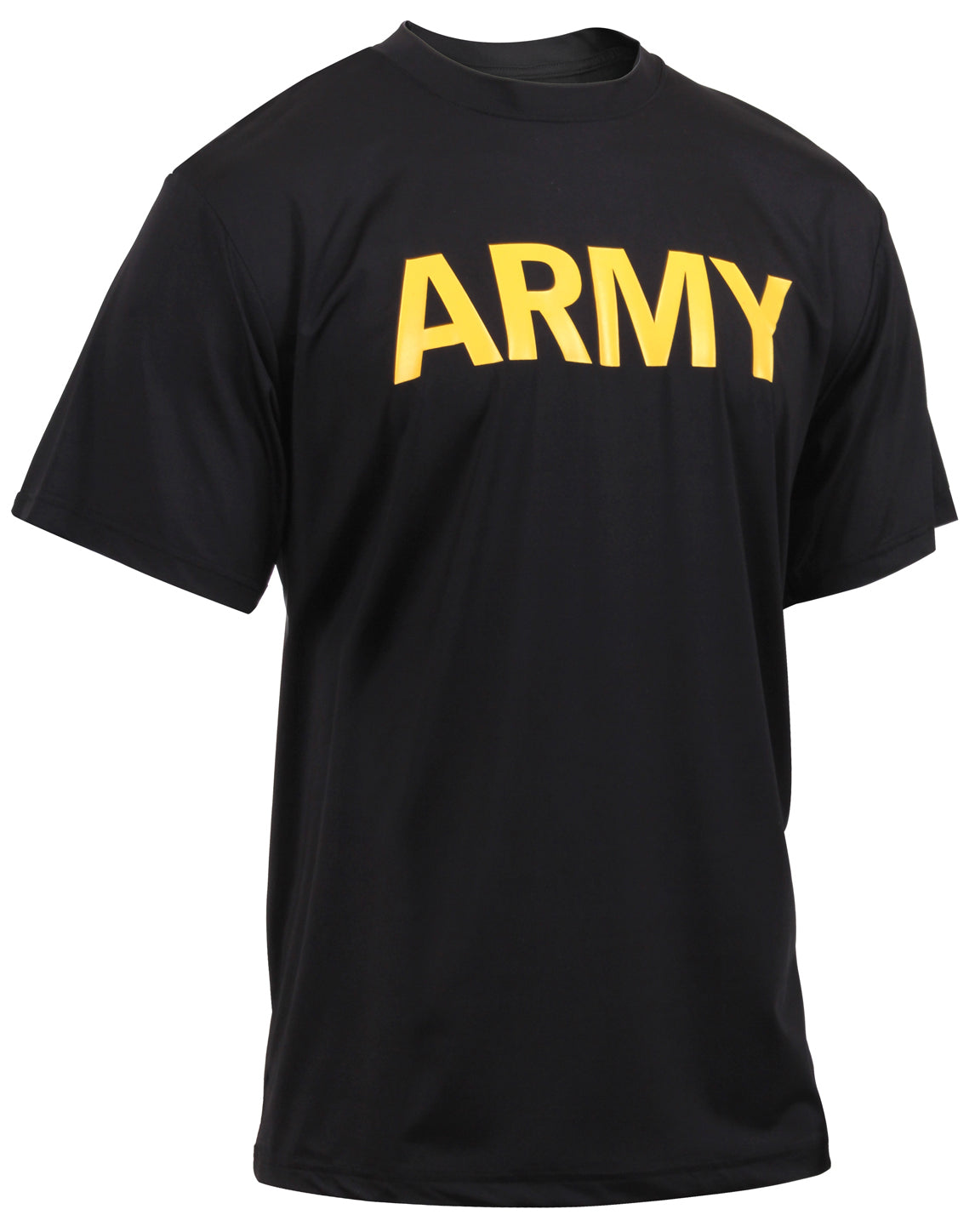 Rothco Performance PT Shirt Size XS - Breathable Nylon Spandex Workout Top with Army Lettering