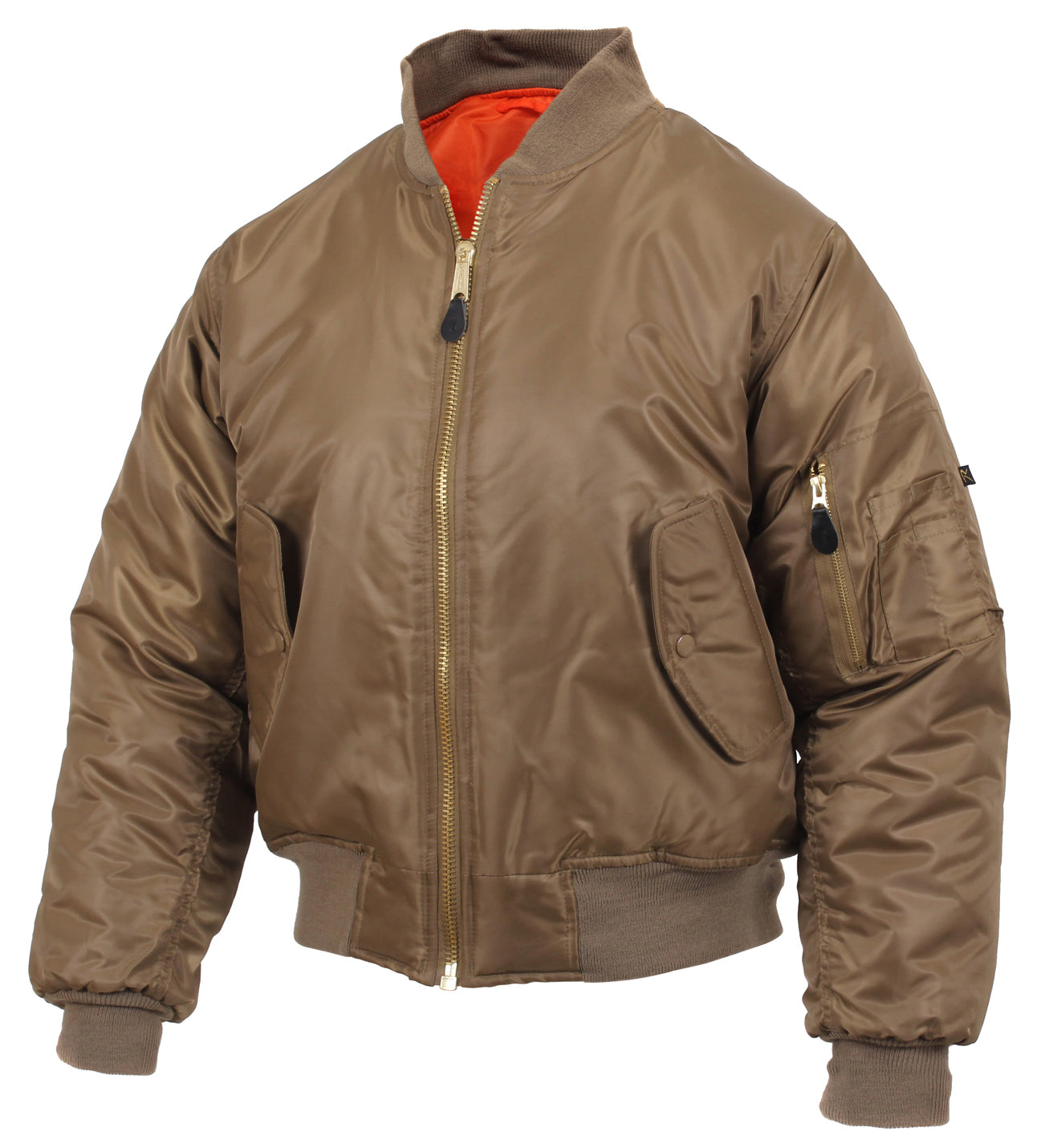 Rothco MA-1 Flight Jacket in Coyote Brown Size XS – Classic Military Bomber Style with Insulation and Utility Pockets