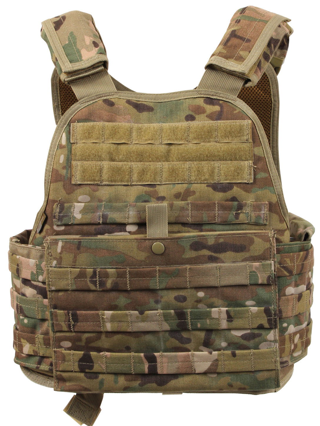 Rothco MOLLE Plate Carrier Vest MultiCam Size XS / S – Tactical Armor Vest with Pouch Compatibility