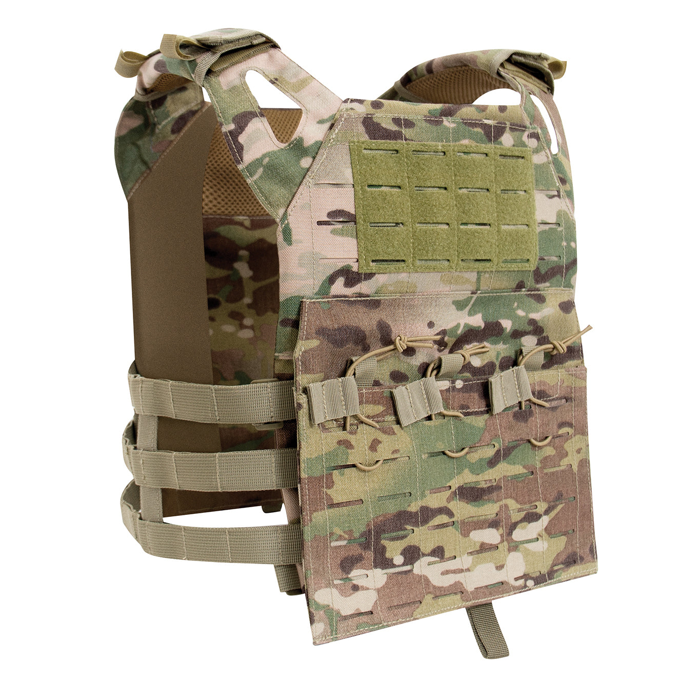 Rothco Laser Cut MOLLE Lightweight Armor Carrier Vest MultiCam Size 2XL / 3XL