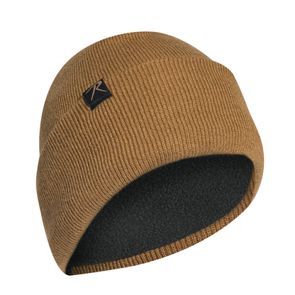 Rothco Deluxe Fine Knit Fleece-Lined Watch Cap in Coyote Brown - Part Number 57871