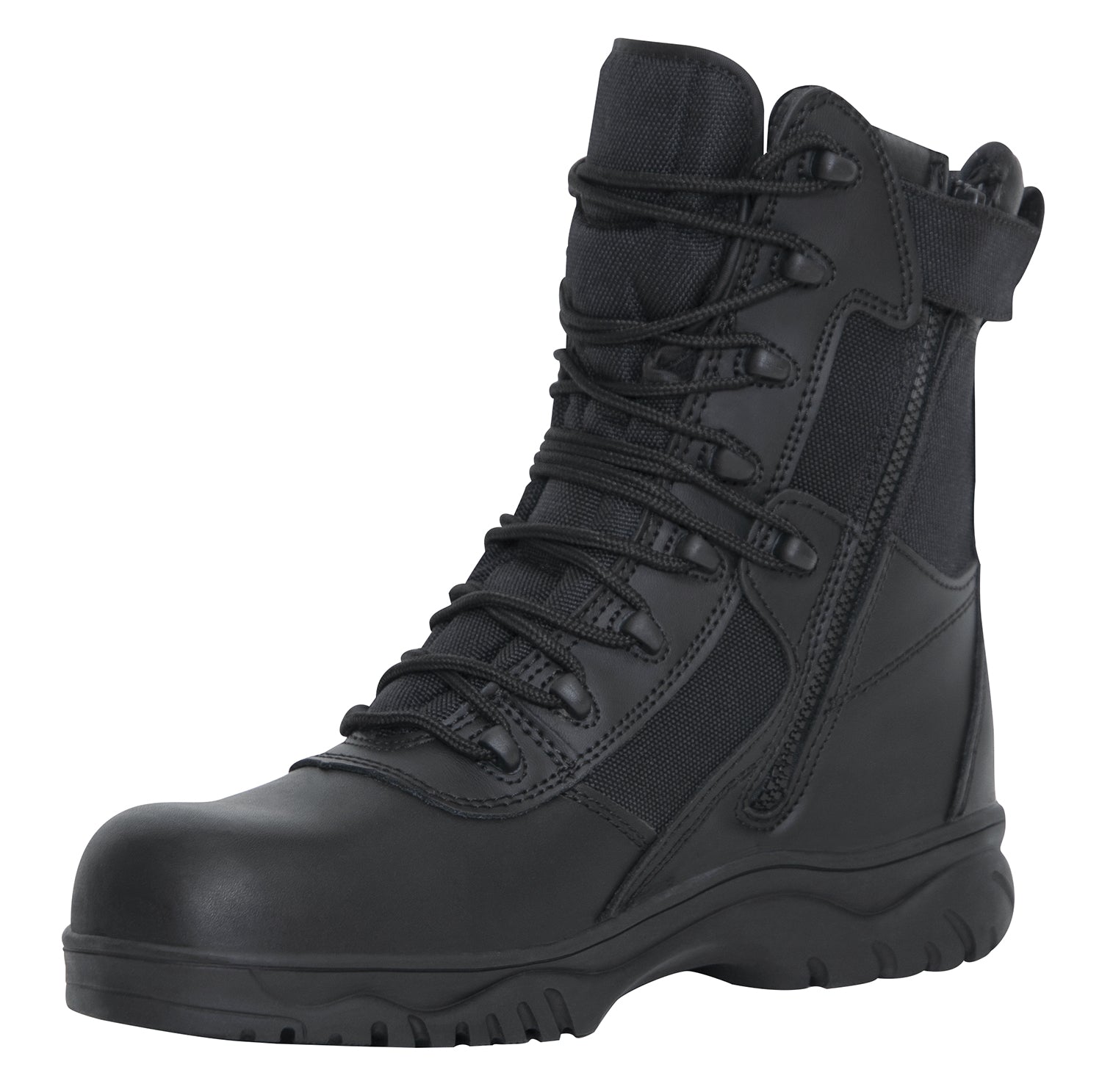Rothco 8-Inch Forced Entry Composite Toe Tactical Boot with Side Zipper, Size 12.5