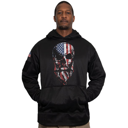 Rothco Bearded Skull Concealed Carry Hoodie - Size 2XL, Patriotic Tactical Sweatshirt with Discrete Carry Features