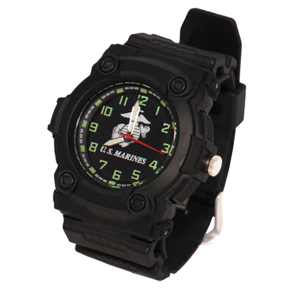 Aquaforce Marines Watch Model 4377 – USMC Licensed Quartz Timepiece with Luminous Hands and Water Resistance