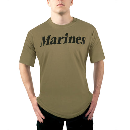 Rothco AR 670-1 Coyote Brown Marines Physical Training T-Shirt Size 2XL