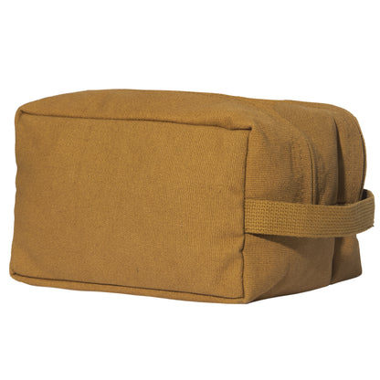 Rothco Canvas Dual Compartment Travel Kit Coyote Brown – Durable Heavyweight Cotton Bag for Toiletries and Grooming Essentials