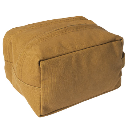 Rothco Canvas Dual Compartment Travel Kit Coyote Brown – Durable Heavyweight Cotton Bag for Toiletries and Grooming Essentials