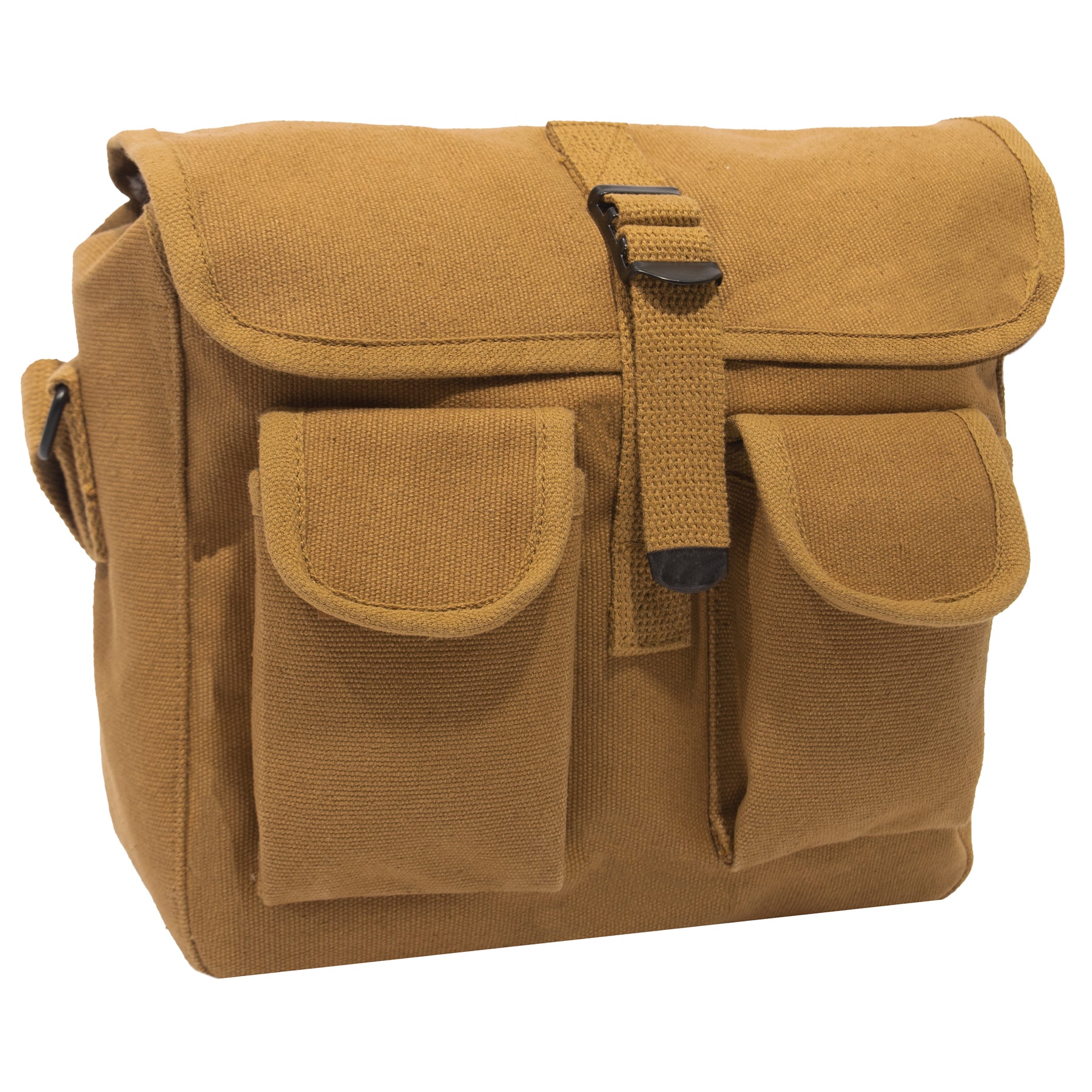 Rothco Canvas Ammo Shoulder Bag Coyote Brown - Military Style Crossbody Bag for Everyday Carry and Shooting Sports