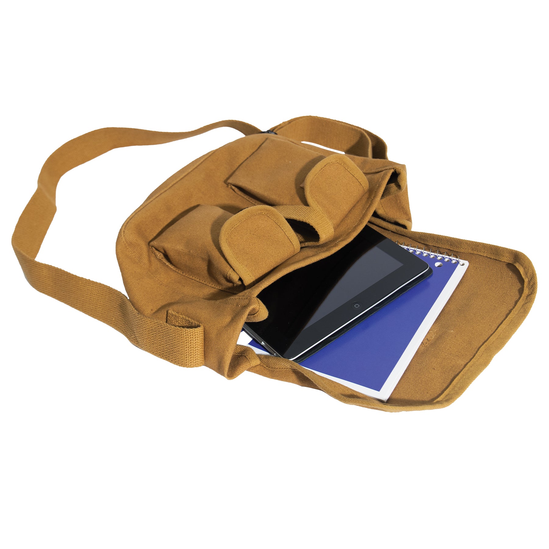 Rothco Canvas Ammo Shoulder Bag Coyote Brown - Military Style Crossbody Bag for Everyday Carry and Shooting Sports