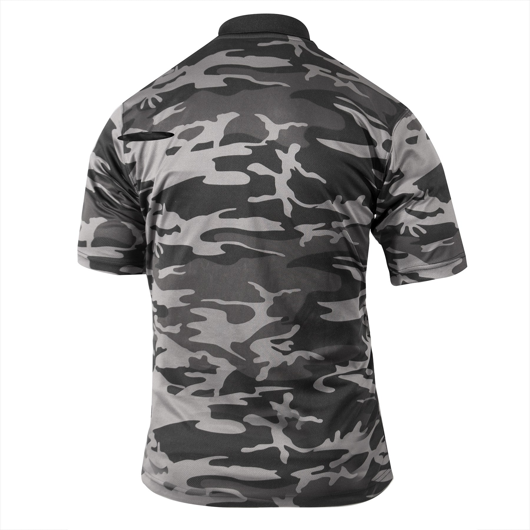 Rothco Moisture Wicking Polo Shirt Black Camo Size Small
