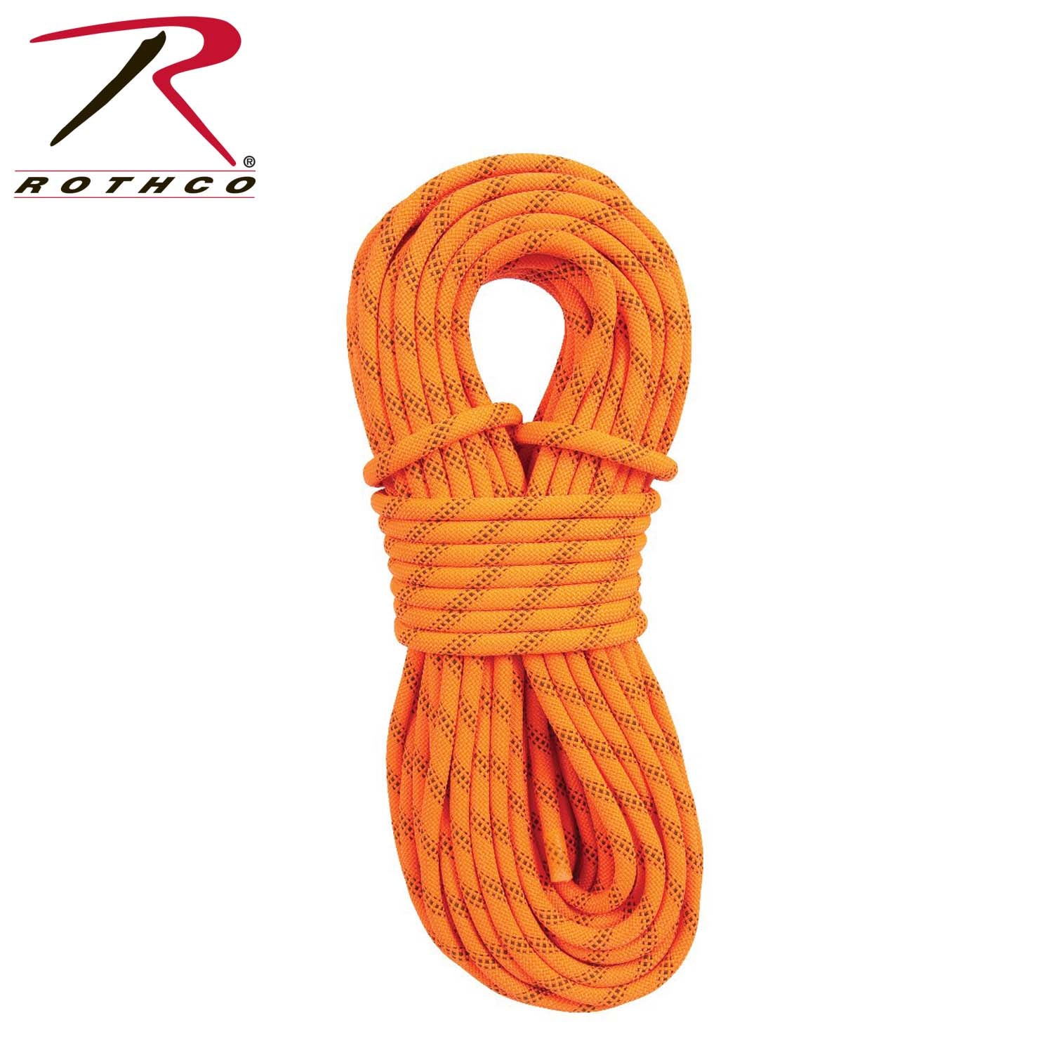 Rothco 150 ft Orange Rescue Rappelling Rope with Static Polyester Construction