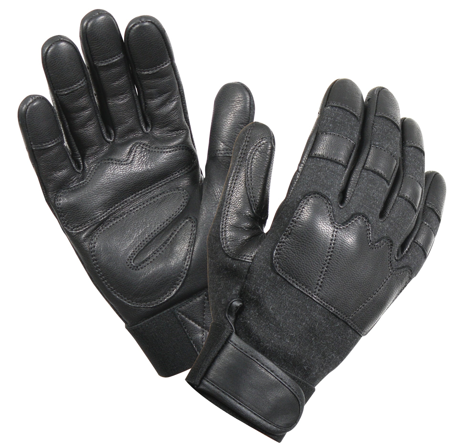 Rothco Leather Knuckle Tactical Gloves Size Large - Cut and Flame Resistant Hand Protection