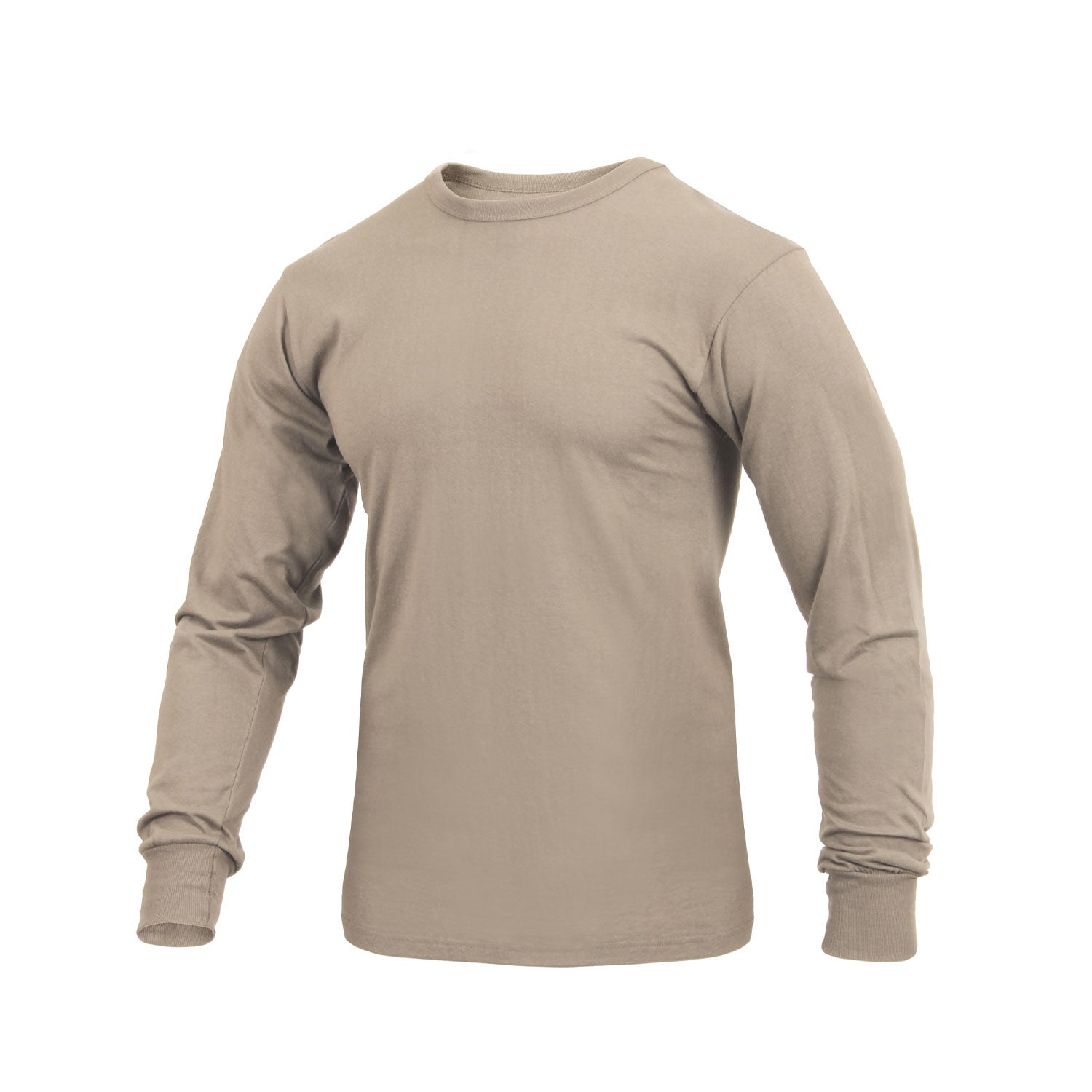 Rothco Long Sleeve Solid T-Shirt in Desert Sand, Size 2XL