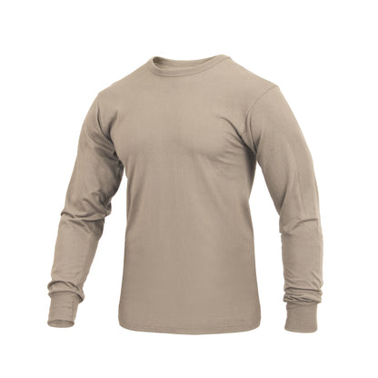 Rothco Long Sleeve Solid T-Shirt in Desert Sand, Size 2XL