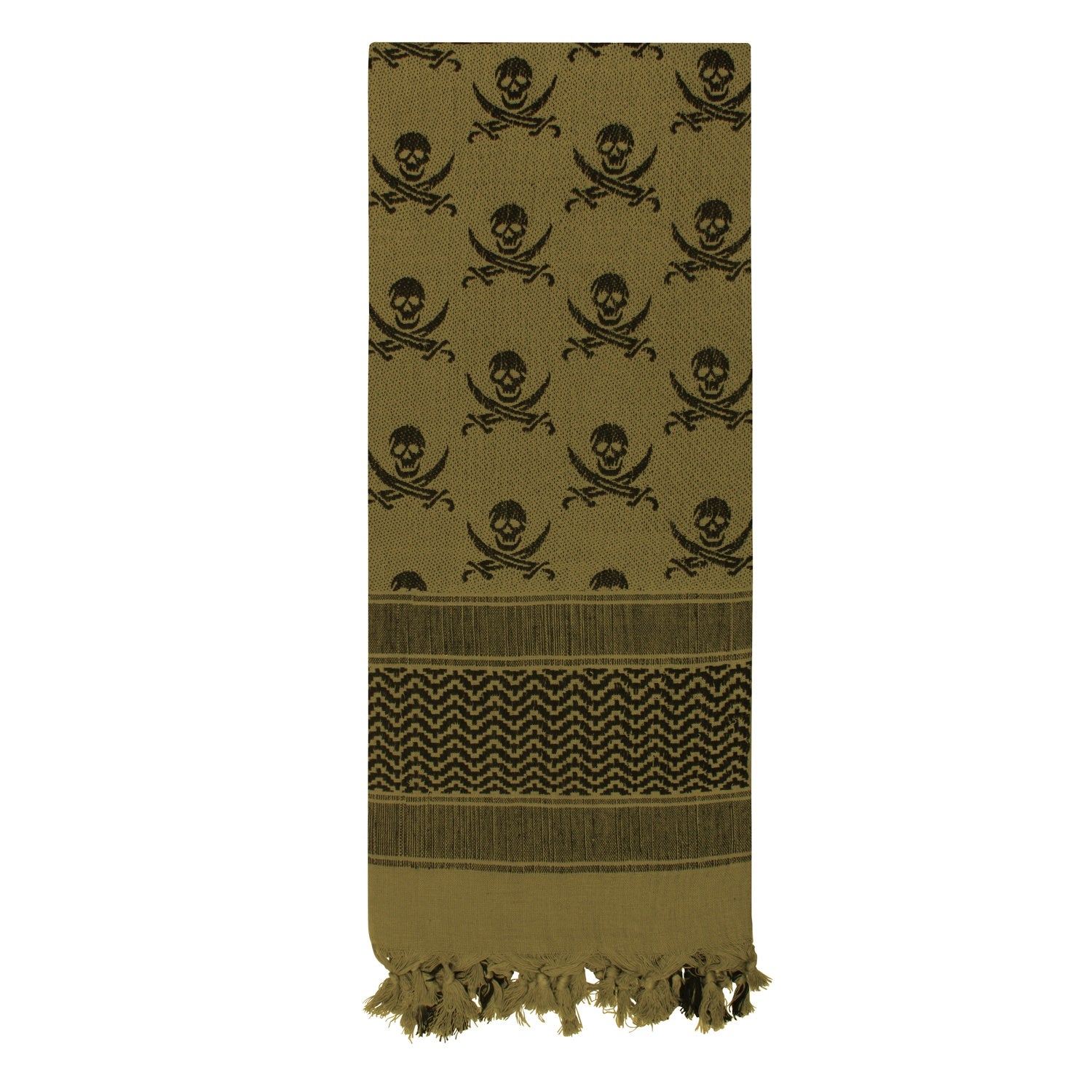 Rothco Skulls Shemagh Tactical Desert Keffiyeh Scarf in Olive Drab